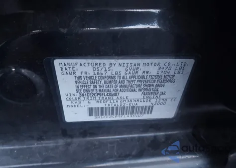 2015 Nissan Versa Note Sv from USA, damaged, VIN 3N1CE2CP9FL435407